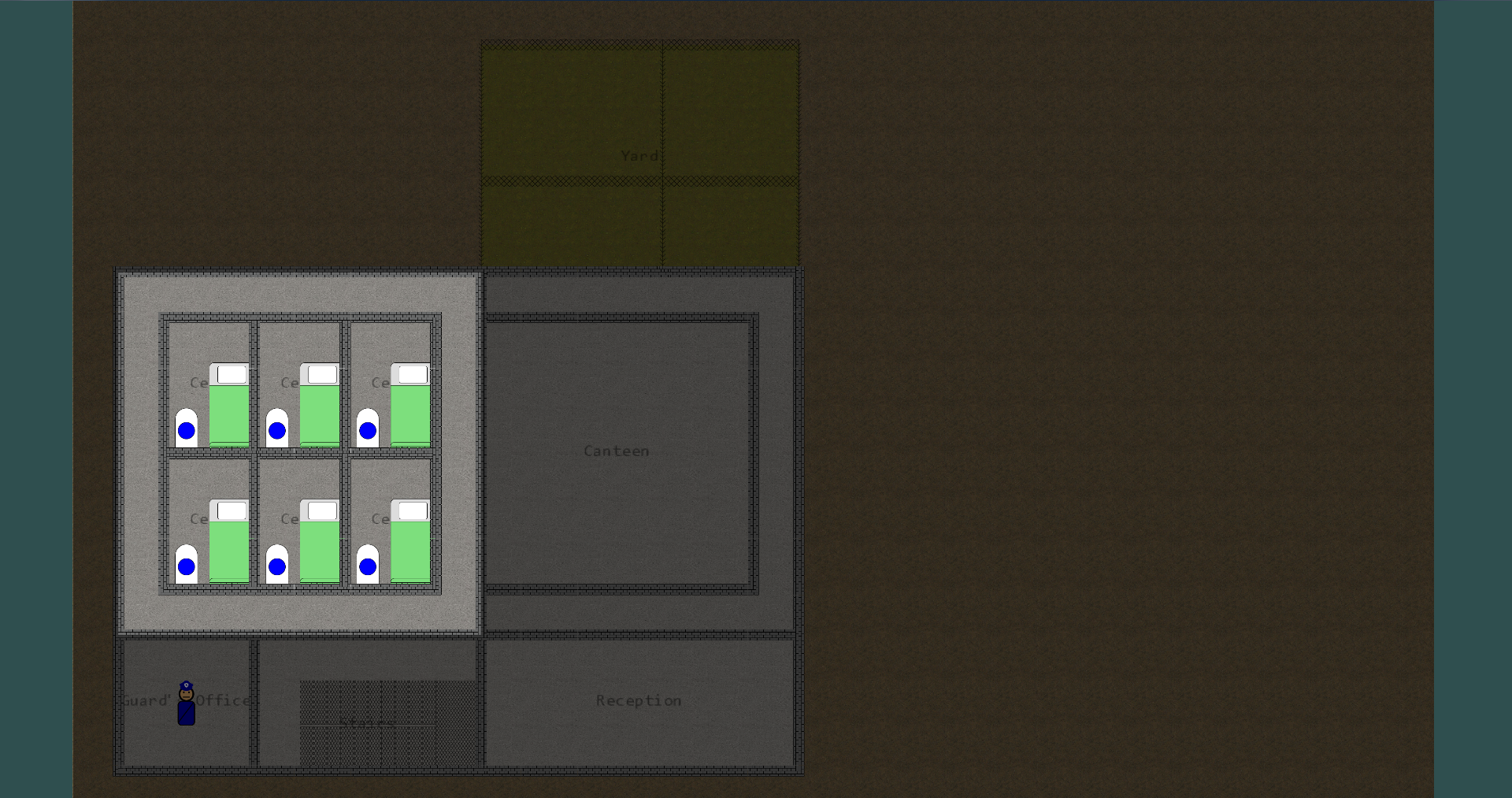 First floor: the guard and concrete flooring/walls from beneath are properly dimmed